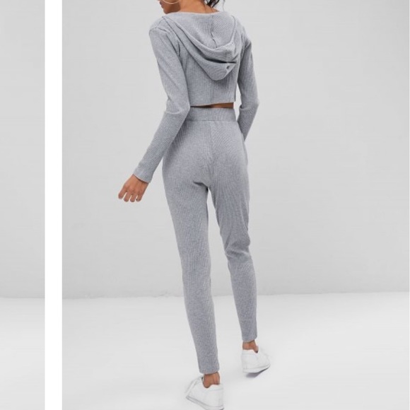 NWT ribbed crop top and pants set - Picture 4 of 6